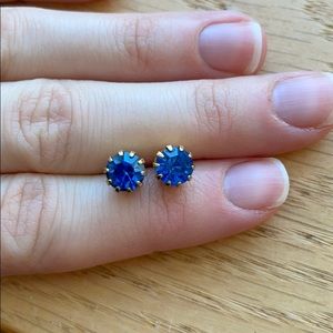 Blue stud earrings